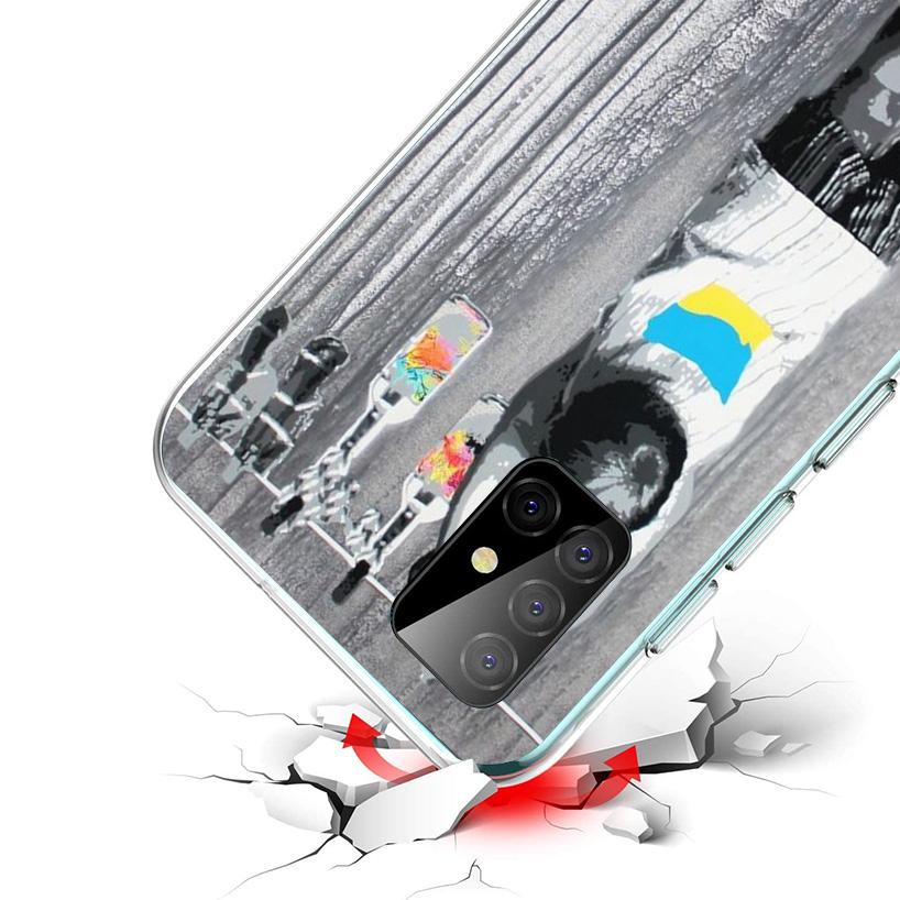 Street Art Banksy Graffiti Phone Case For Samsung Galaxy A52 A32 A22 A12 A51 A31 A50S A30S A20S A10S Note 20 Ultra 10 Plus S10 A