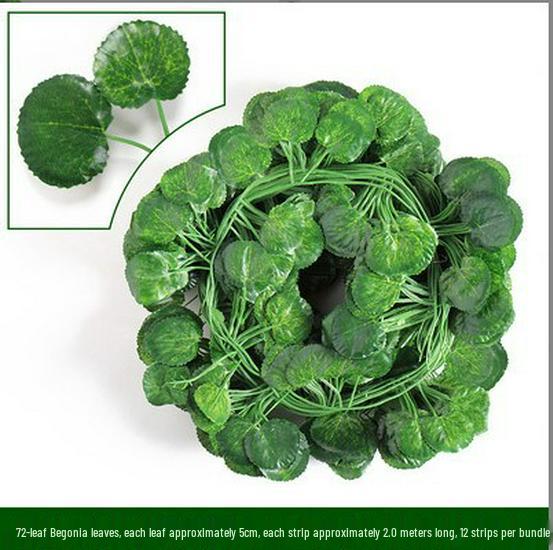 Artificial Rattan Ivy Vine with Green Grape Leaves and Chlorophytum Ceiling Decor