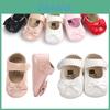 Adorables Chaussons de Lit pour Petite Fille avec Semelle Souple en Cuir PU et Joli Design à Nœud Papillon