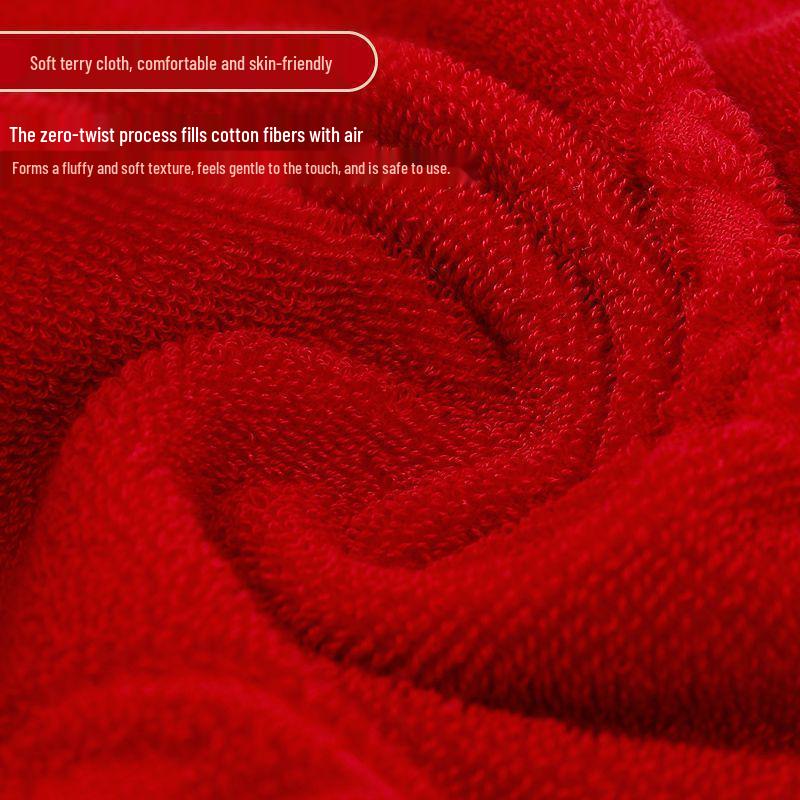 Red Wedding Towels Set: Bride's Favor Gift Box