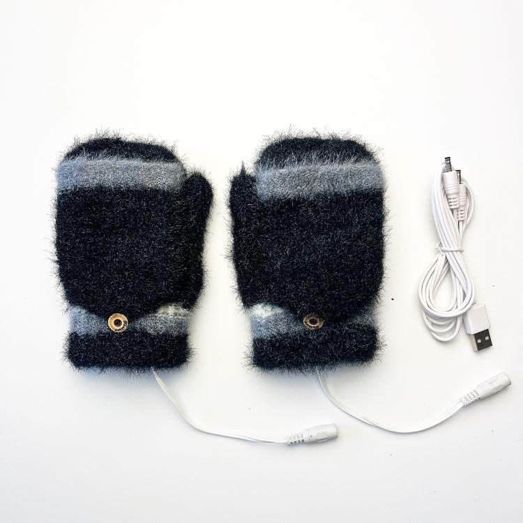 

Детские USB-перчатки с откидным верхом и электрообогревом, студенческие перчатки с утолщенной норковой текстурой для работы за компьютером one size fits all