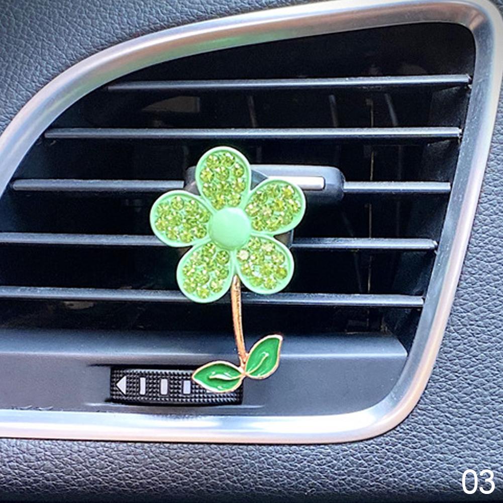 1/3PCS Crystal Flower Car Air Freshener Lovely Little Butterfly Ladies' Car Perfume Decoration Clip air refresher car fragrance