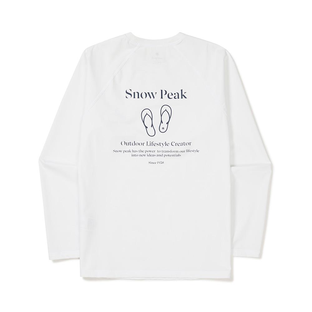 [Snowpeak] Loose Fit Men's Long Sleeve Rashguard Off White (S24MMWSW06)