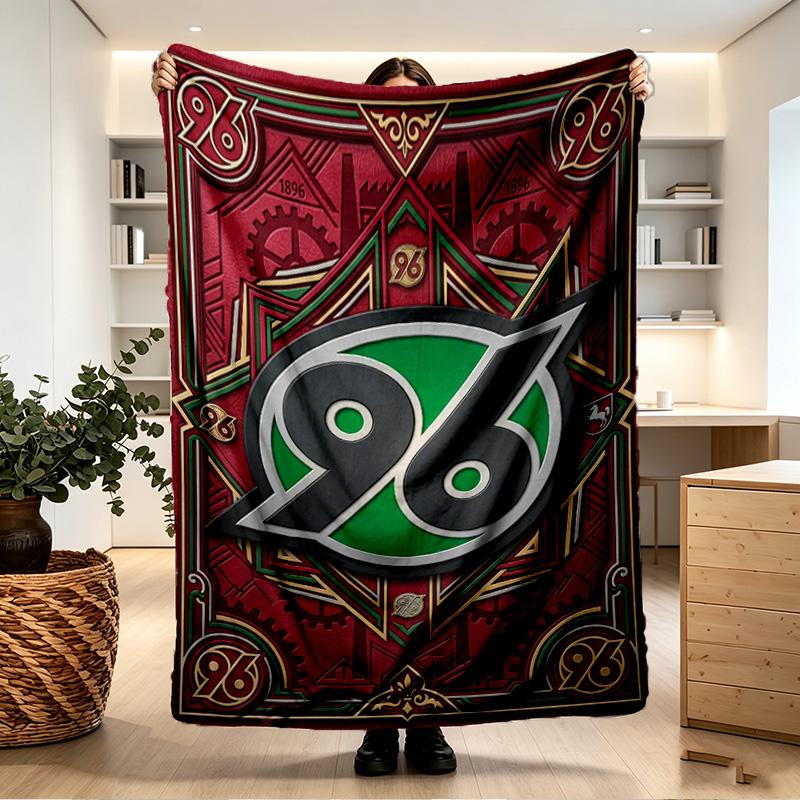 Hannover 96 Football Print Blanket - Soft & Comfortable, for Bedroom, Travel, Sofa, Home Decoration - Birthday Christmas Gift for Friend