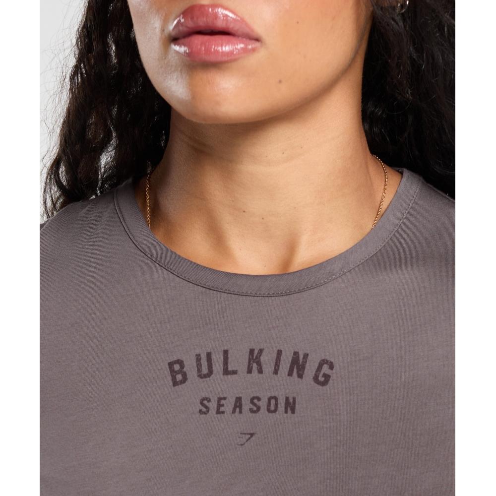 Gymshark Bulking Season Baby Tee Brushed Purple B1c9r Pbzp