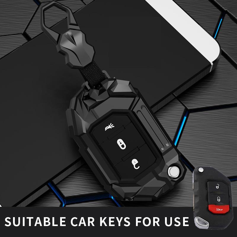 Pokrowiec na kluczyk Etui na kluczyk Pokrowiec ochronny na pilot do Jeep Wrangler JL TJ Gladiator JT 2018 2019 Ochrona breloka