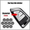 5/10 stk 14mm Bilnøkkel Emblemklistremerker Auto Kontrollnøkkel Logo Tilbehør For Volkswagen Golf-7 4 5 6 CC T-ROC Sharan Passat B5 6 7 Polos Tiguan R Line