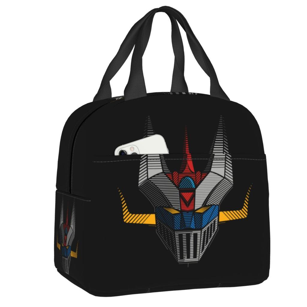 Boîtes à lunch réutilisables personnalisées Ufo Robot Grendizer Goldrake Mazinger Z pour femmes, étanches, isothermes, sac à lunch isolé pour le travail