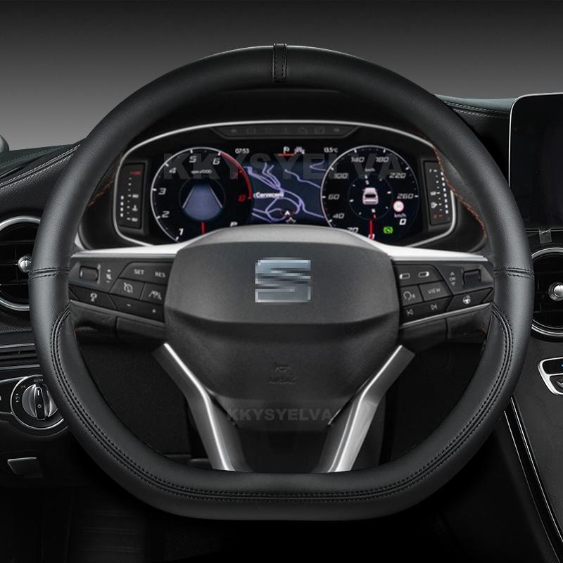 Potah volantu D tvar pro Seat Ateca FR 2017 Leon ST Arona FR 2017 Ibiza FR 2018 Auto příslušenství