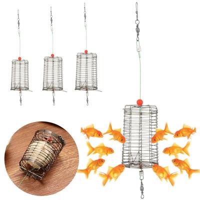 Stainless Steel Trap Basket Fishing Useful Tackle Food Feeding Fishing Bait Cage Aquarium Bait Feeder Fishing Lure Trap