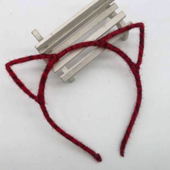 2ks Čelenky s kočičími uši Leopardí potisk Černá kočka Kotě Zvířecí uši Vlasová obruč Halloweenská kostýmová párty Cosplay doplňky