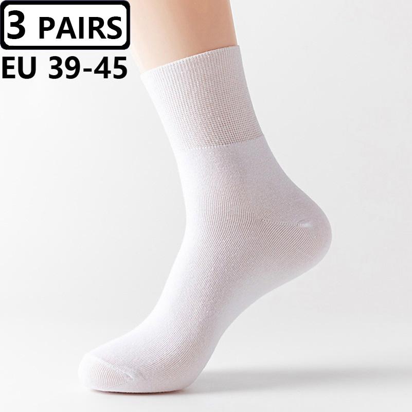 3 Pairs/lot Men's Large Socks Plus Big Size EU48,49,50 All-match Casual Business Anti-Odor Men Socks Sox Meias Calcetines Hombre