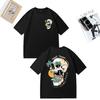 Summer Skull Coconut Tree Tshirts Unisex WOMENs High Quality Fashion Clothing Short Sleeve 100 Cotton Oversized Vintage Tshirt
