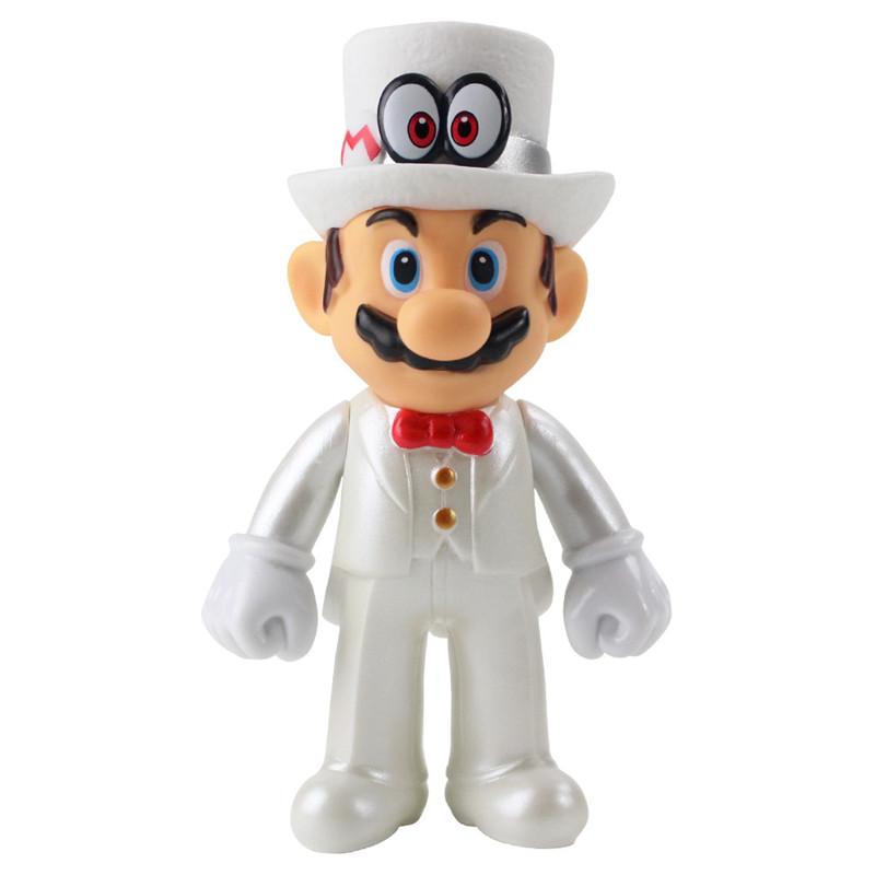 Super Mario Luigi Peach Bowser Yoshi Wario Action Figure Anime Model Toys Cartoon Doll Birthday Gift for Children Kids
