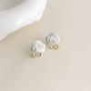 Dripping Enamel Flower Series Real 925 Silver Gold Plant Stud Earrings For Women Small Niche Accessories