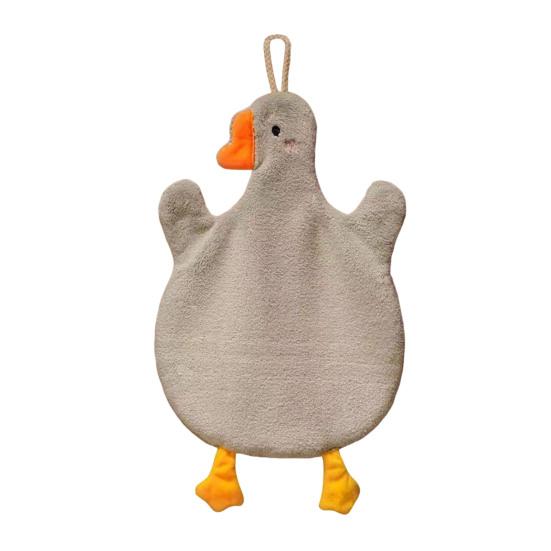 Uroczy ręcznik do rąk w kształcie kaczki Miękki ręcznik dla dzieci Kształt kaczki Chłonny ręcznik łazienkowy z pętelką do zawieszenia do kuchni sypialni