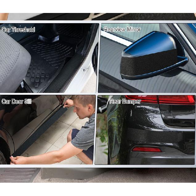 Car Door Edge Entry Sill PEVA Protector Wrap Film,Self-Adhesive Auto Door Trim Strips Anti-Collision Universal model Interior Mirrors 6