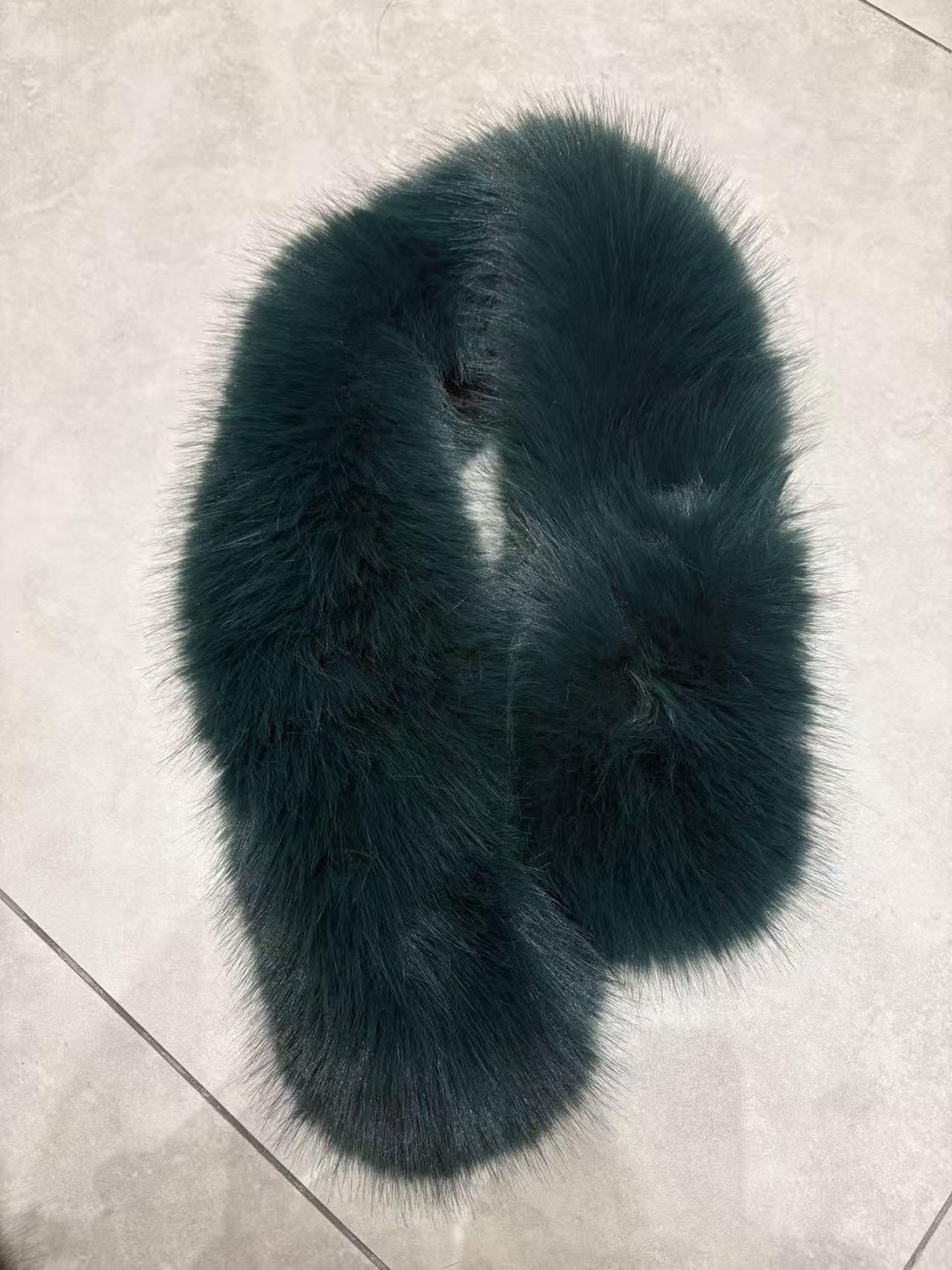 

Zhi He Tang 2025 Winter Fluffy Faux Fur Scarf - Short, Versatile, and Warm One Size