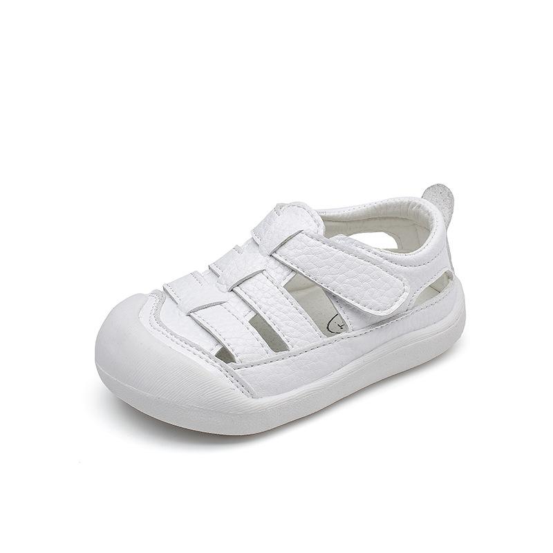 

0-3 Years Baby Sandals Summer Outwear Shoes Infant First Walkers Genuine Leather Toddler Little Boys Girls Close-toed Sandals CN14 білий