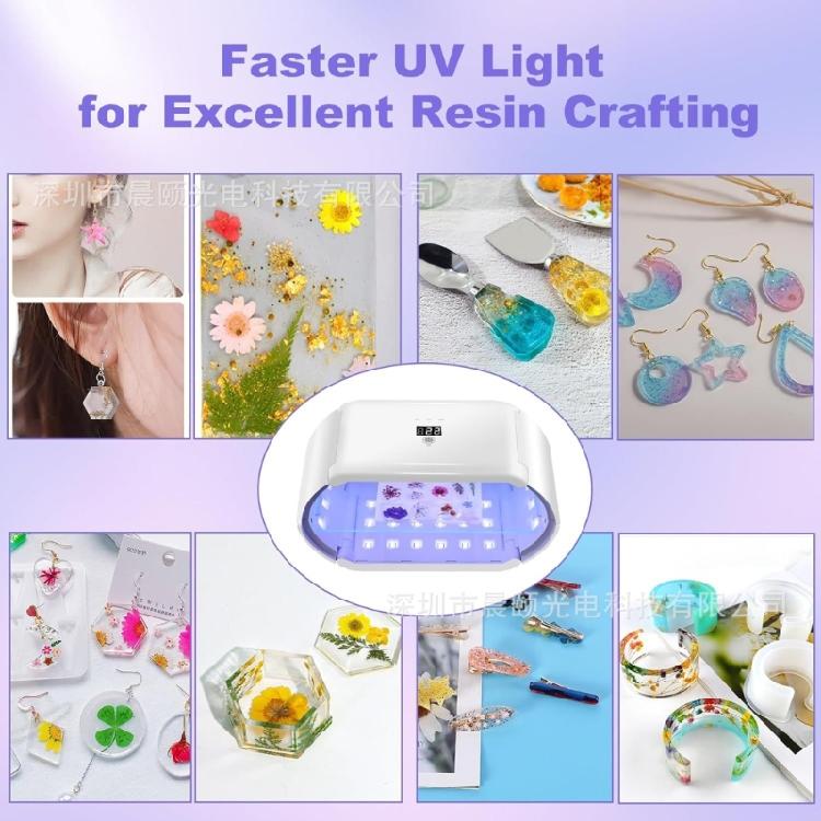 Jewelry Making Tool UV Resin Lamp 96W Fast Efficient Curing Large Foldable Light Adjustable Timer UV Lamp for Nails