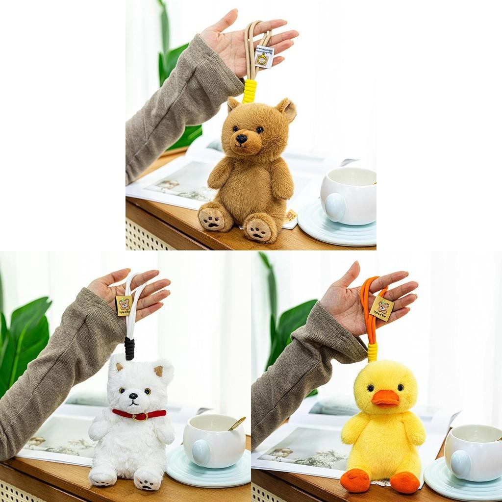 Dolls Animal Plush Bear Cow Elephant Hippo Duck Pig Dog Backpack Pendant Gift