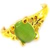 Ring 'Scarlett' goldgrün - 8x6 mm