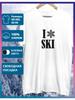 I Love Skiing Printed T-shirt