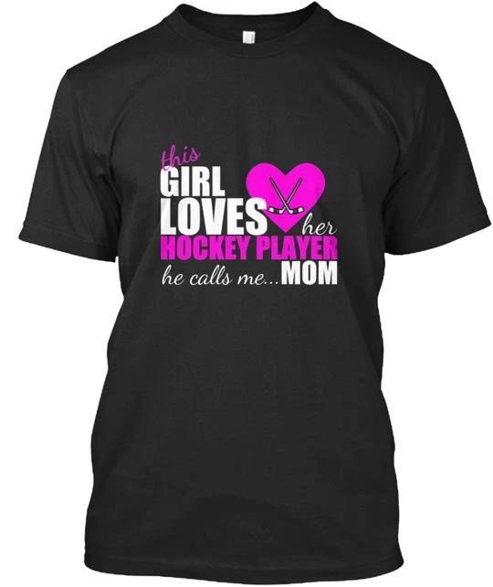 This Girl Loves Her Hockey Player T shirt Made in the USA Size S to 5XL 2XL