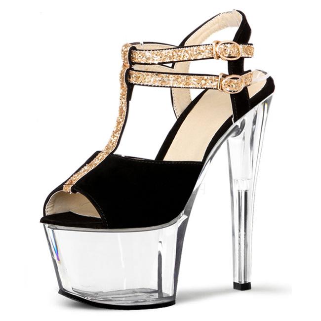 

15 см высокий каблук водонепроницаемые настольные туфли с открытым носком на шпильке позолоченные римские сандалии на молнии женские сандалии женская обувь 46