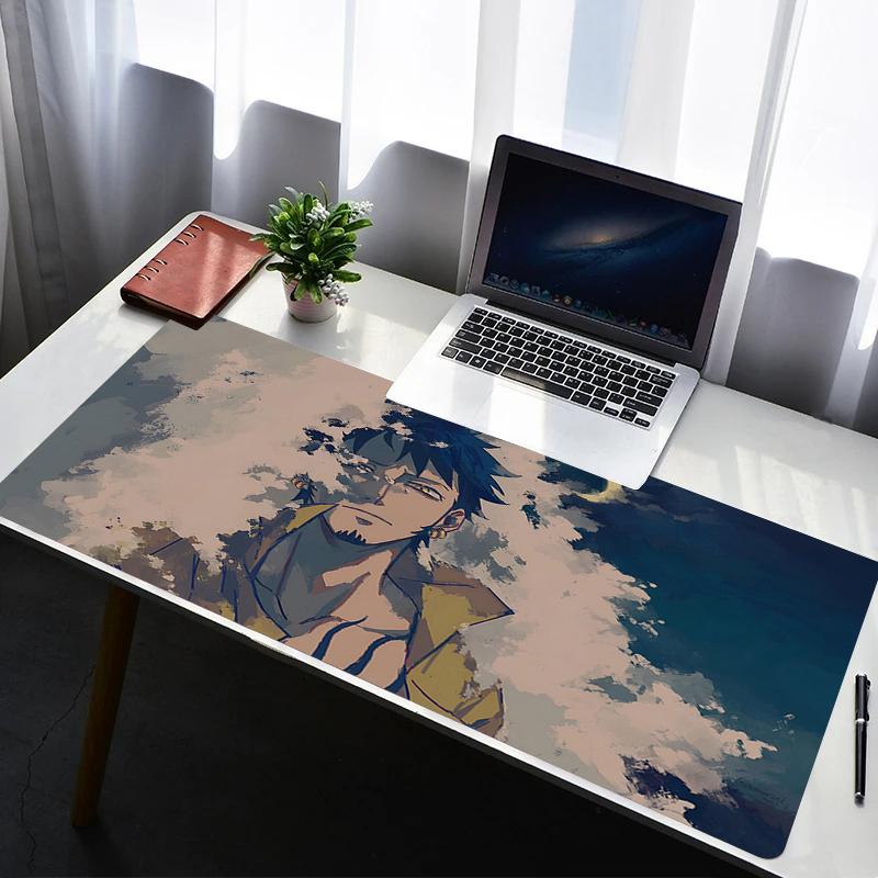 Mouse Pad Office PC Gaming Accessories Keyboard Pad Anime Print Mousepad One Piece Trafalgar D Water Law Laptop Desk Mouse Mat