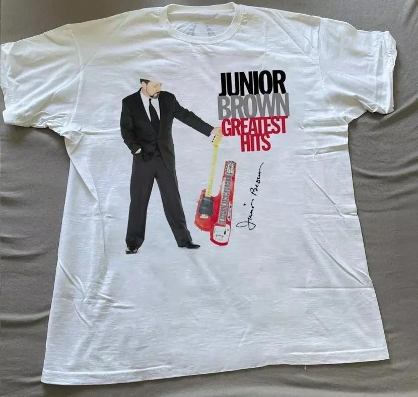 

Junior Brown Great Hit Signature in white Tee All Size Unisex T-Shirt L