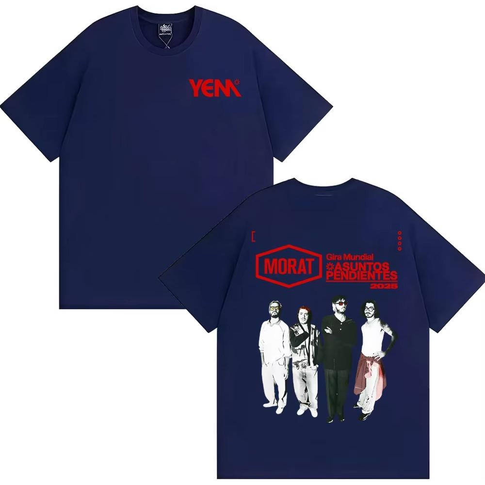 Band Morat Asuntos Pendientes Album 2025 Tour T-shirt Men's Women Harajuku Hip Hop Rock T Shirts Cotton Casual Oversized T-shirt