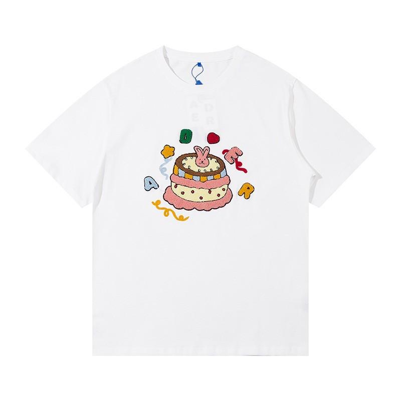 Same Style As Zhao Lusi Korean ADER Embroidered T-Shirt Loose Fit Short Sleeve Young Men Casual Top