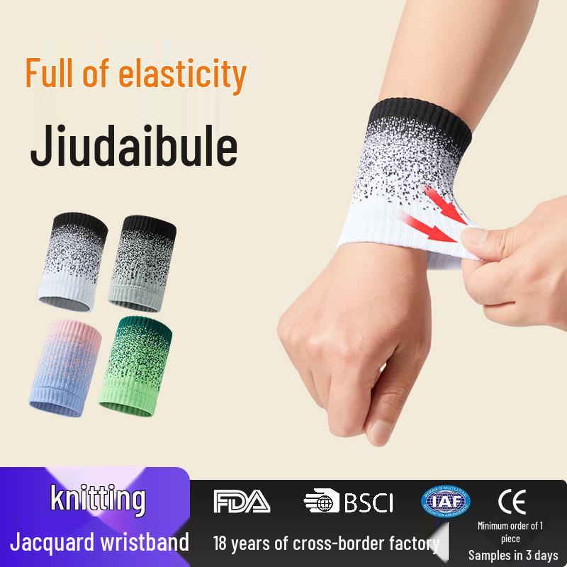 

Unisex Summer Sports Sweat-Absorbent Wristband for Running, Fitness, Basketball, Badminton - Custom Towel Wrist Support One Size рожевий/фіолетовий