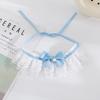 Pet Lace Pearl Collar: Plush Cat Necklace & Cute Dog Saliva Towel