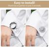 Flower Rhinestone Button Covers Detachable Zinc Zinc Alloy Clip Button Durable Decorative Buttons  Gift