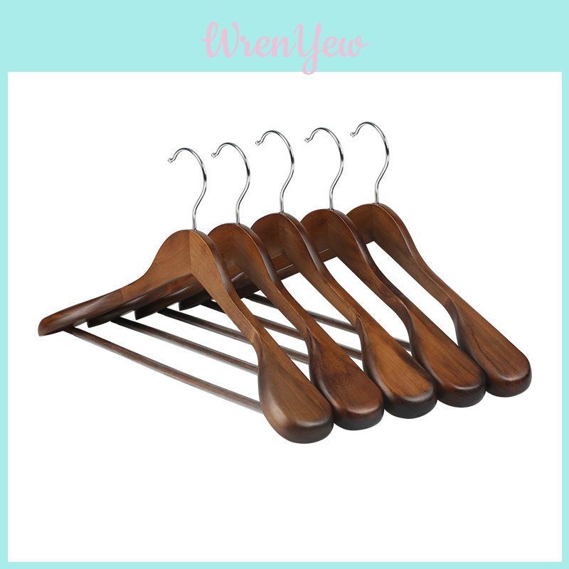 Wooden Coat Hanger With Shoulder Support For Home And Retail Use