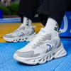New 2025 Summer Men's Shoes Breathable Running Shoes Lightweight Lace-up Non-slip Sports Tennis Shoes Fashionable Blade Sneakers