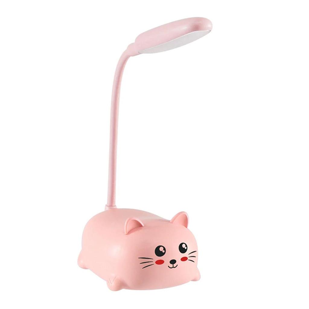 Cat Night Light Flexible Table Lamp Book Foldable Mini Creative Cute Rechargable Reading Study Cartoon Tabls Eye Protecting Desk