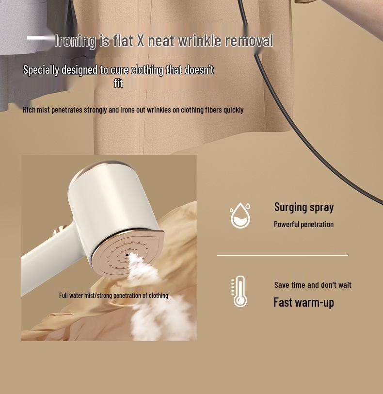 Portable Handheld Garment Steamer & Iron with Rotating Head for Dry and Wet Use