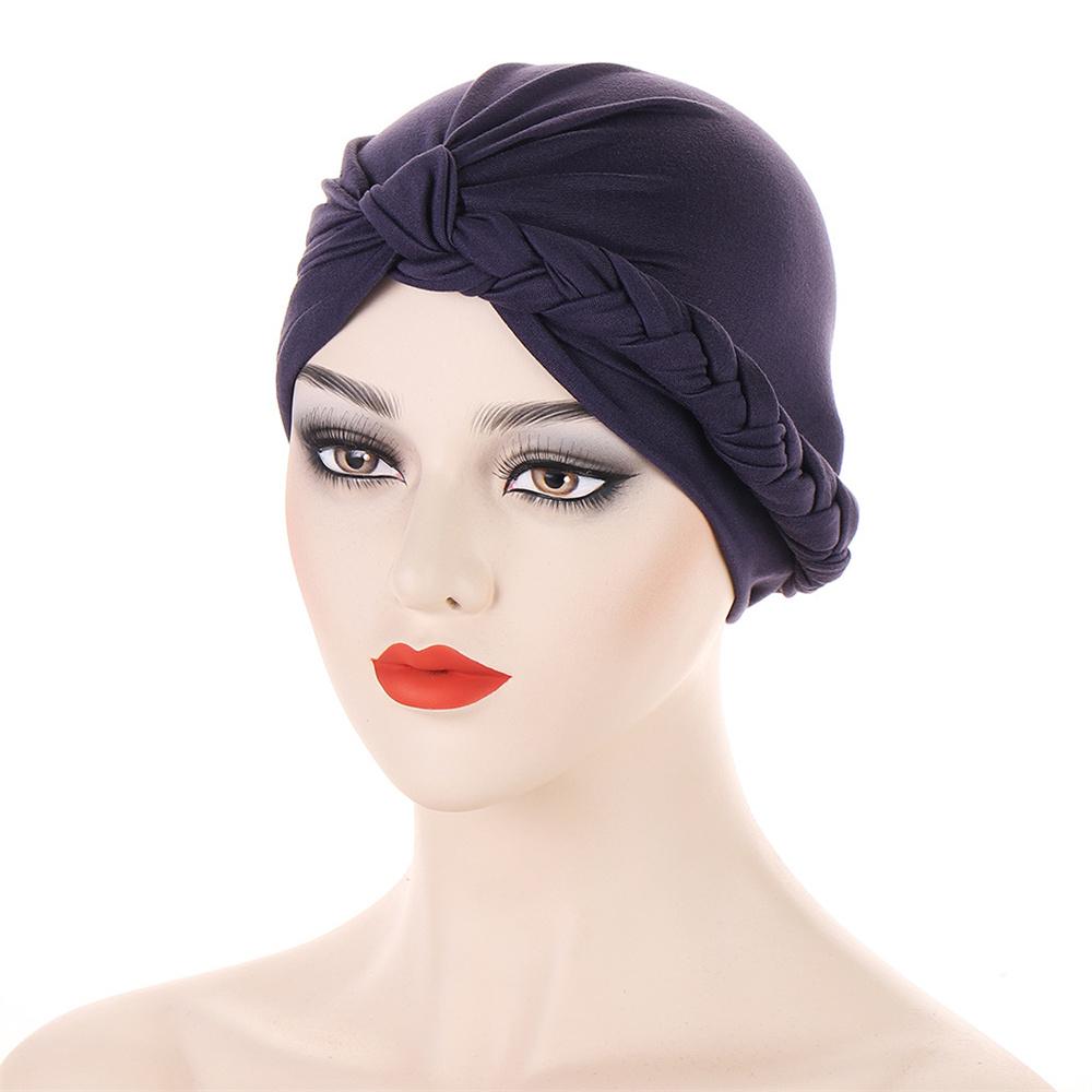 Nové dámské zlaté stříbrné turbanové čepice chemo bandana hidžáb plisovaná indická čepice turbante klobouk dámský šátek na vlasy muslimská pokrývka hlavy