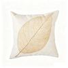 Minimalist Leaf Skeleton Throw Pillow Cover, Neutral Linen Cushion Cover for Modern & Farmhouse Decor