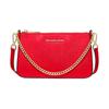Jet Set Letter Logo Chain Zipper Closure Leather Envelope Bag Shoulder Crossbody Bag Medium Women's Red