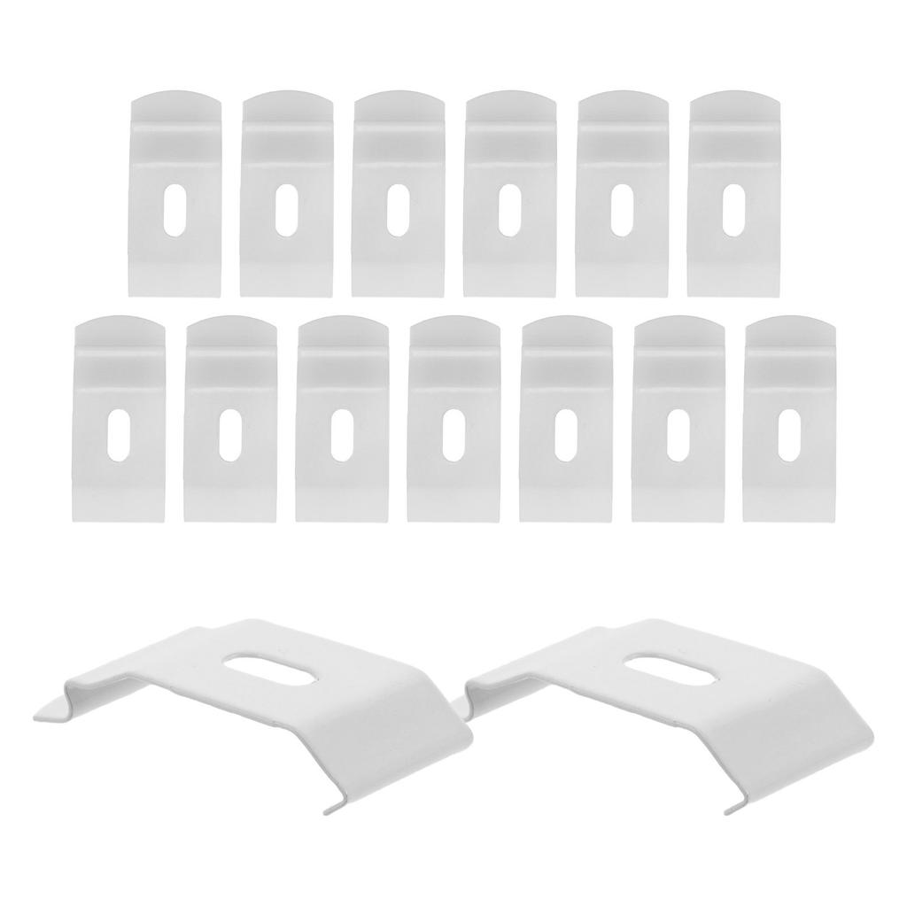 15 Pezzi Staffa di Montaggio per Barra Superiore Tende Verticali Clip Bianche per Tende da Finestra Sostituzione Accessori Hardware per Tende a Rullo Montaggio Superiore