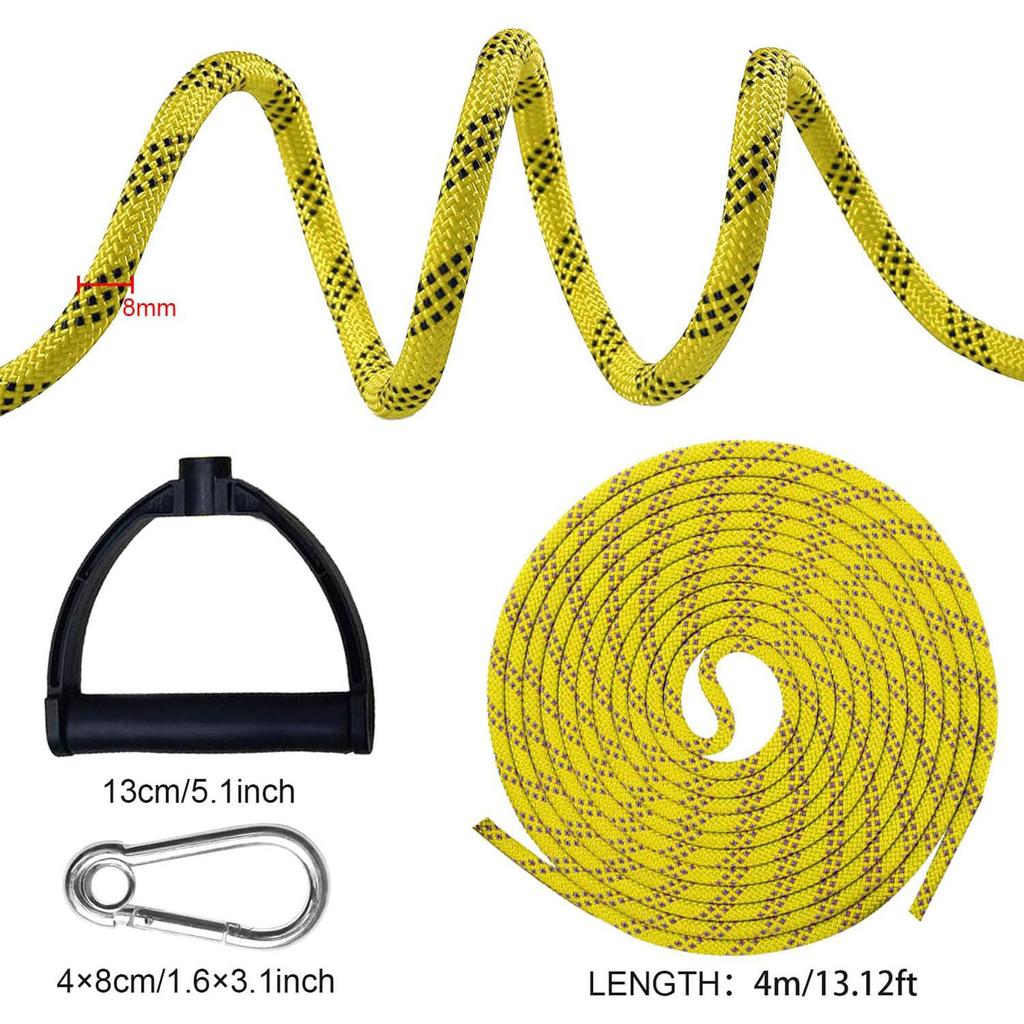 Coarda de schi nautic cu maner Coarda de remorcare din nailon Carucior de sanie Coarda de tragere pentru Wakeboard Kneeboard Echipament de snowboard Durabil