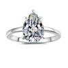Fine Jewelry Luxury High-end Syntactic 1Ct Pear Cut VVs1 Moissanite S925 Sterling Silver Ring Engagement Gift for Woman