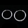 1Pc Smooth Piercing Round Earring Silver Color Stainless Steel Simple Men Earring for Shopping