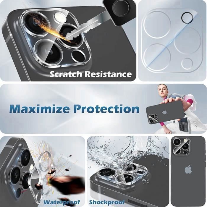Case for iPhone 16 Pro Max with Magnetic Circle + 2 Tempered Glasses + 2 Lens Protectors