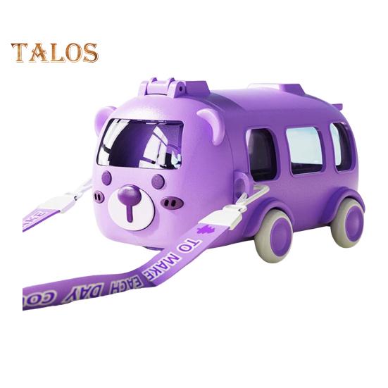 

Дитяча пляшка для води Екскаватор 500 мл Непротікаюча мультяшна чашка на колесах Регульований ремінець Відкидна кришка з соломинкою Пляшка для води для школи, вулиці I