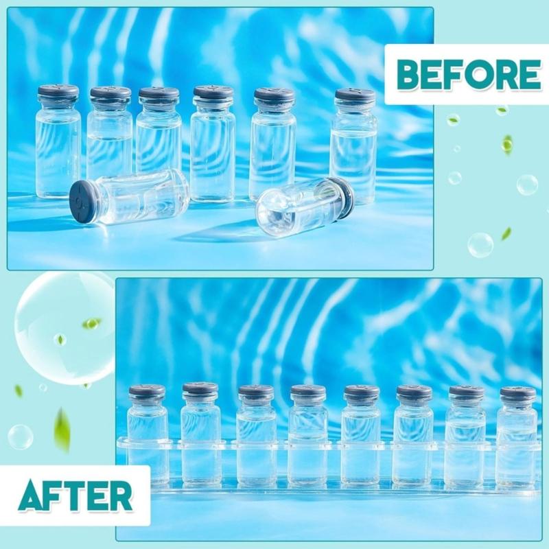 Transparency Multi Purpose Holder With 8 Compartments Storage Rack for Small Bottles Perfumes And Kitchen Spices